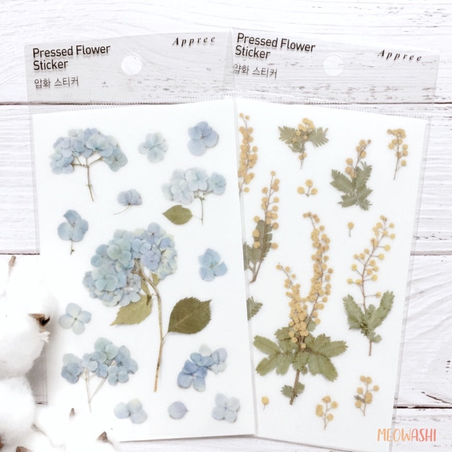 Appree Pressed Flower Stickers - Geranium - APS-009