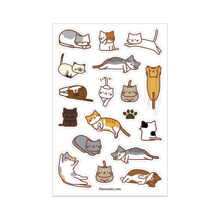 Idle Cats Clear Sticker Sheet – Meowashi