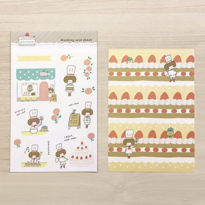 Papier Platz x Mizutama CAKE SHOP Sticker Sheet - Cake Shop 35-683