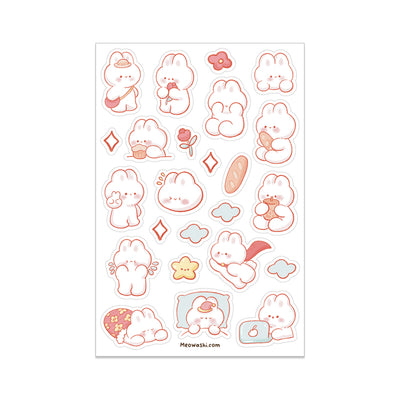 Meowashi Studio - Marshmallow Bunny Sticker Sheet
