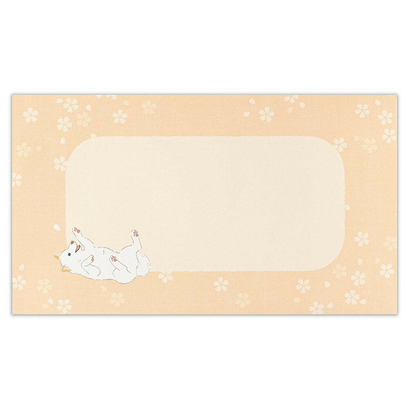 NB 3D Gold Foil Pop-UP All Occasion Greeting Card and Envelope Set - Shiba Dog and Sakura 1166312