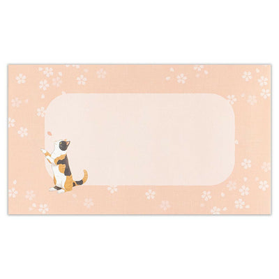 NB 3D Gold Foil Pop-UP All Occasion Greeting Card and Envelope Set - Cat and Sakura 1166313