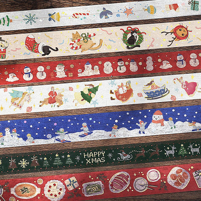 BGM Christmas Limited Edition Holographic Foil Washi Tape - Let's Make a Snowman