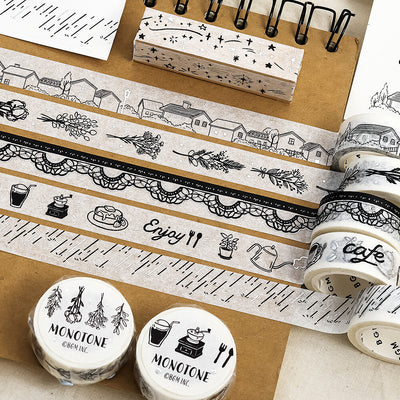 BGM Monotone Silver Foil Washi Tape - Rain