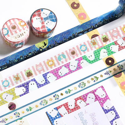 BGM Holographic Foil Washi Tape - Colorful Ghost