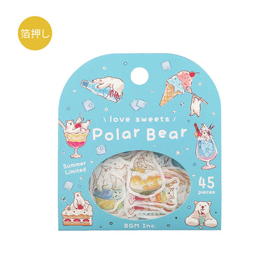 BGM Summer Limited Edition Holographic Sticker Flakes - Love Sweets Polar Bear BS-FGLS013