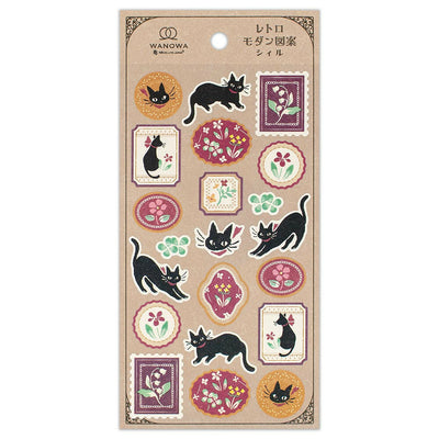 NB Wanowa Large Japanese Style Sticker - Black Cat 1354141