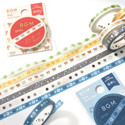 BGM Holographic Foil Skinny Washi Tape - Star Collection