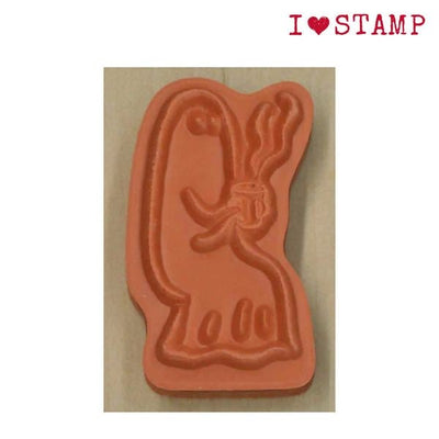 KODOMO NO KAO "I Love Stamp" Rubber Stamp - Ghost (Tea) 1533-094