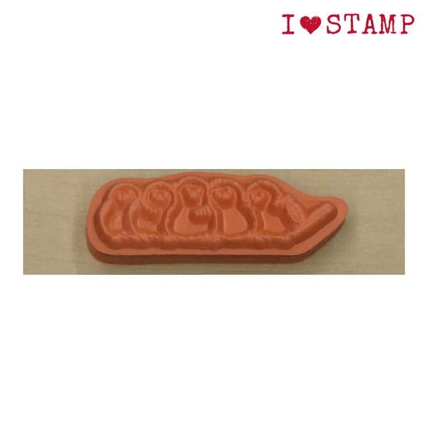 KODOMO NO KAO "I Love Stamp" Rubber Stamp - Shimaenaga 1533-096