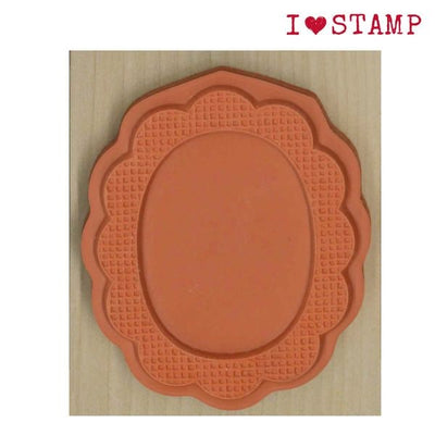 KODOMO NO KAO "I Love Stamp" Rubber Stamp - Flower Frame 1536-010