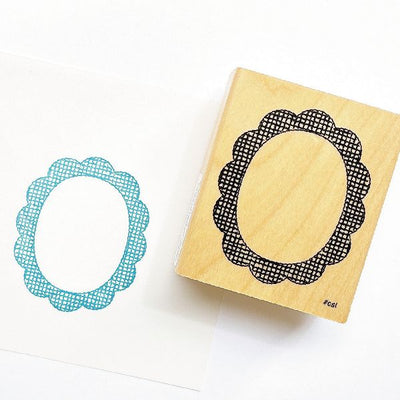 KODOMO NO KAO "I Love Stamp" Rubber Stamp - Flower Frame 1536-010