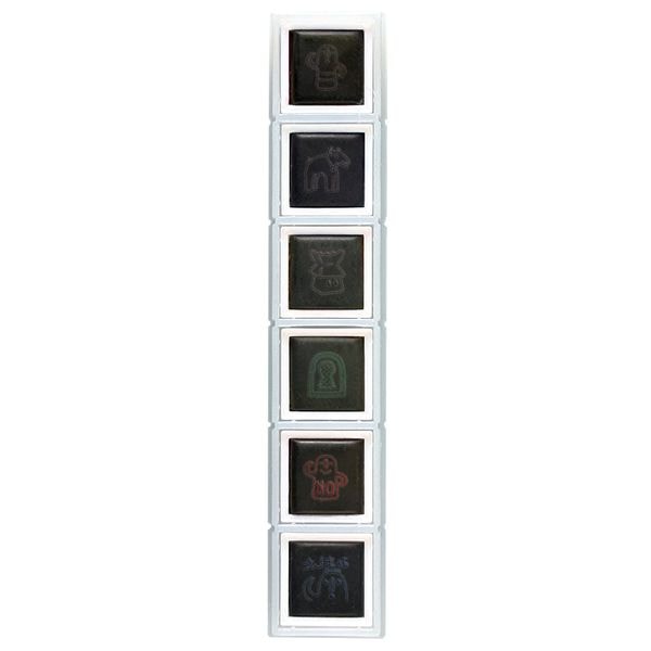 KODOMO NO KAO Pochitto6 Push-Button Self-inking Stamp - Haniwa 1850-010
