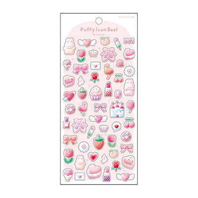 Kamio Puffy Icon Clear Sticker - Pink 213481