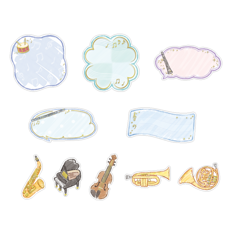 Kamio Oshaberi Gold Foil Writable Sticker Flakes - Musical Instrument 216944