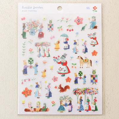 Cozyca Products x Aiko Fukawa Clear Sticker - Rabbit Garden 22-876