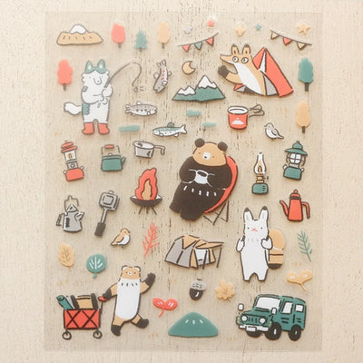 Cozyca Products x Masao Takahata Clear Sticker - Camping 22-882