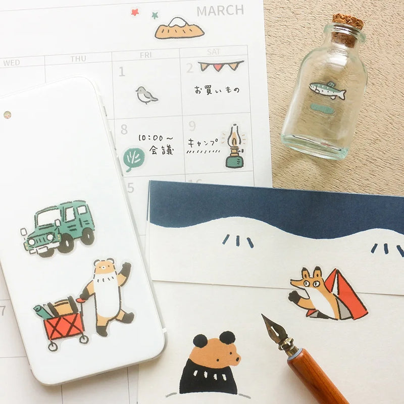 Cozyca Products x Masao Takahata Clear Sticker - Camping