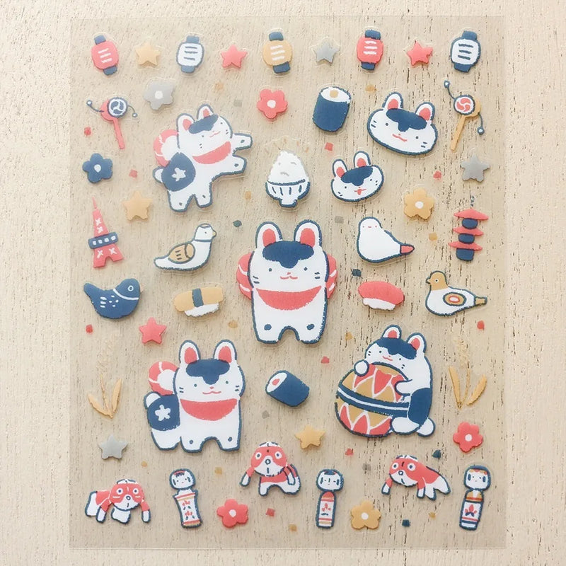 Cozyca Products x Masao Takahata Clear Sticker - Matsuri Dog 22-883