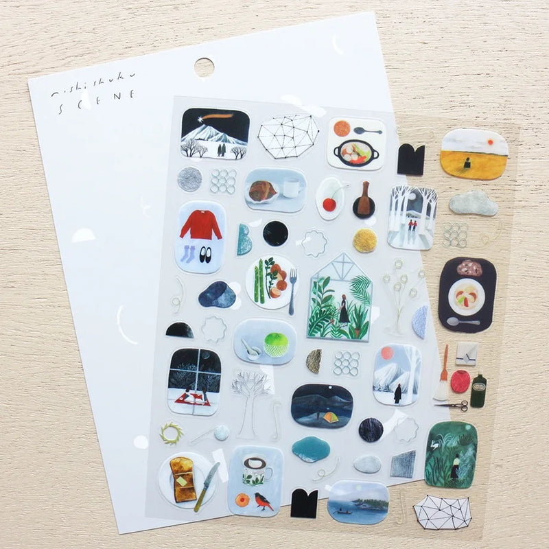 Cozyca Products x Nishi Shuku Clear Sticker - Scene 22-896