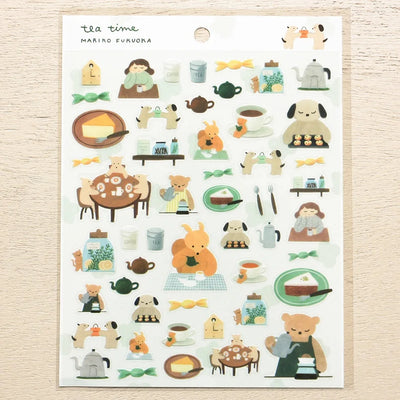 Cozyca Products x Mariko Fukuoka Clear Sticker - Tea Time 22-901