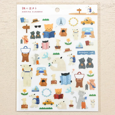 Cozyca Products x Mariko Fukuoka Clear Sticker - Let's Go on a Trip 22-902