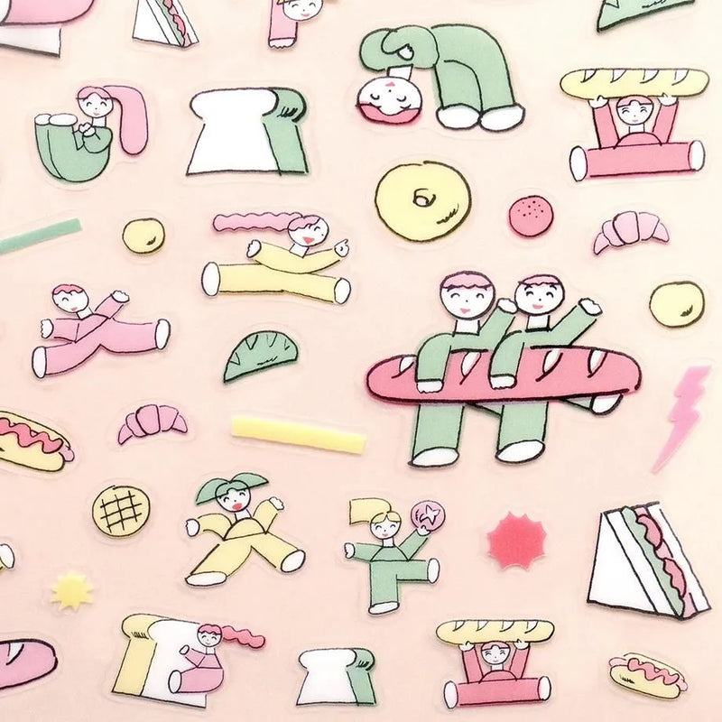Cozyca Products x Tadashi Nishiwaki Clear Sticker - Bread and Genki 22-977