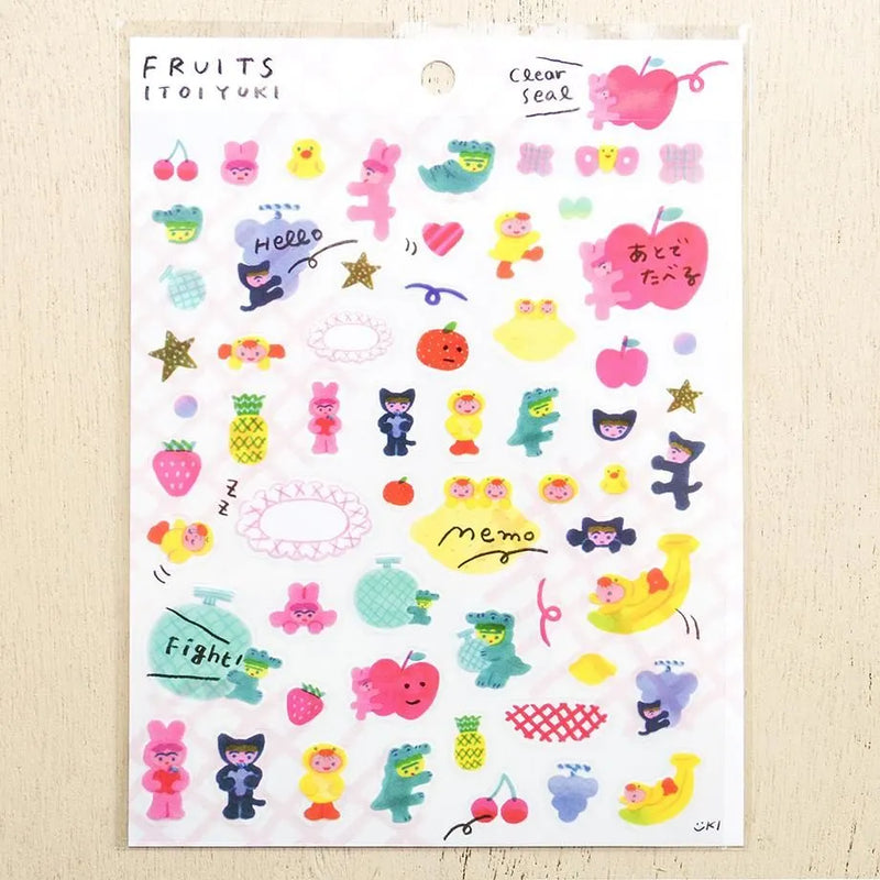 Cozyca Products x ITOI YUKI Clear Sticker - Fruits 22-979