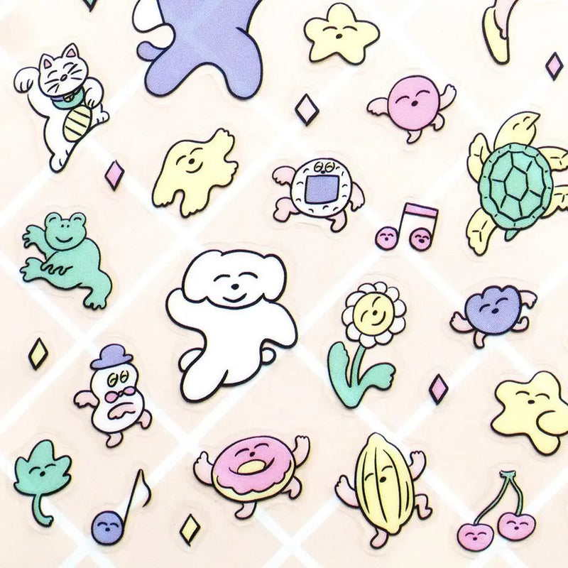 Cozyca Products x Heisuke Kitazawa Clear Sticker - Odoru Odoru Minna 22-981