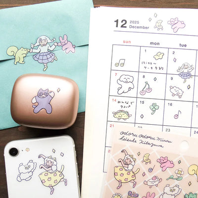 Cozyca Products x Heisuke Kitazawa Clear Sticker - Odoru Odoru Minna 22-981