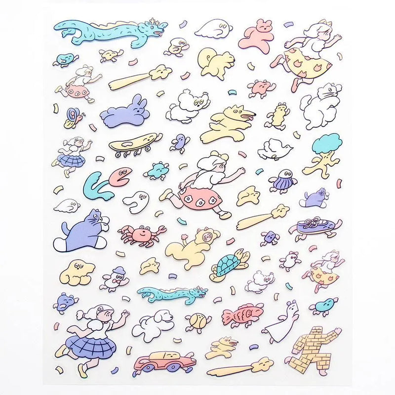 Hashiru Bookmark Cozyca Products x Heisuke Kitazawa Clear Sticker - Hashiru Hashiru Min ...