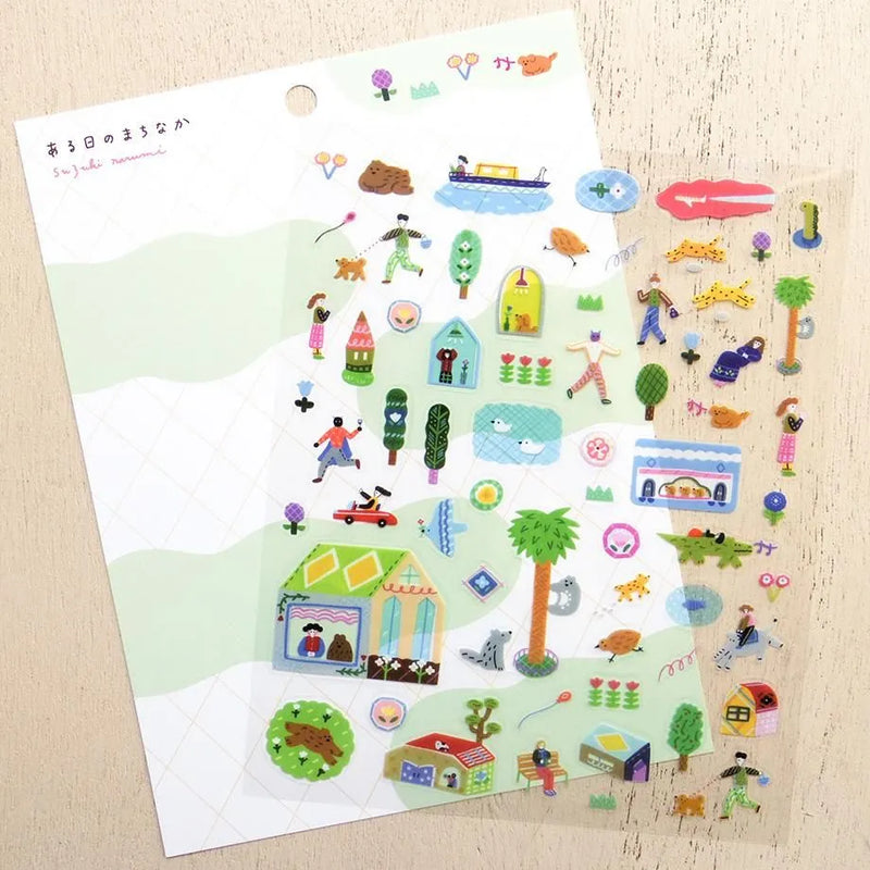 Cozyca Products x Suzuki Narumi Clear Sticker - A Day in the City 22-983
