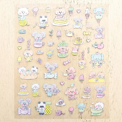 Cozyca Products x Noriyuki Echigawa Clear Sticker - Oyatsu and Animals 22-986