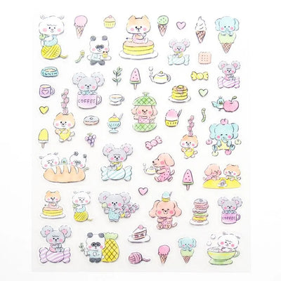 Cozyca Products x Noriyuki Echigawa Clear Sticker - Oyatsu and Animals 22-986