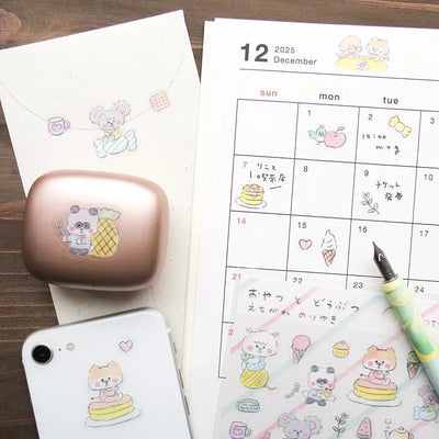 Cozyca Products x Noriyuki Echigawa Clear Sticker - Oyatsu and Animals 22-986