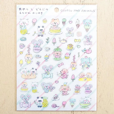 Cozyca Products x Noriyuki Echigawa Clear Sticker - Oyatsu and Animals 22-986