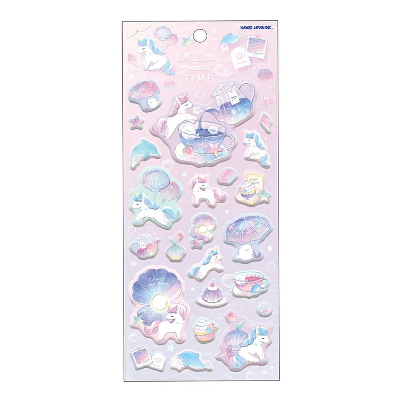 Kamio Puffy Sticker - Clear Tea Time 220298