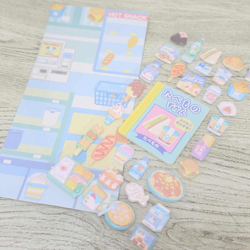 Kamio Wakuwaku Pictutre Book Puffy Sticker - Convenience Store 220735