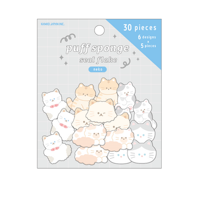 Kamio Puff Sponge Sticker Flakes - Neko 221517