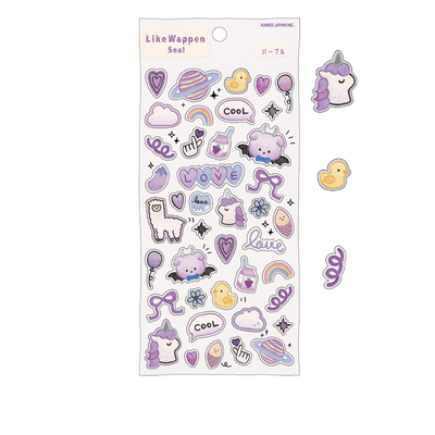 Kamio Like Wappen Silver Foil Sticker - Purple 221607