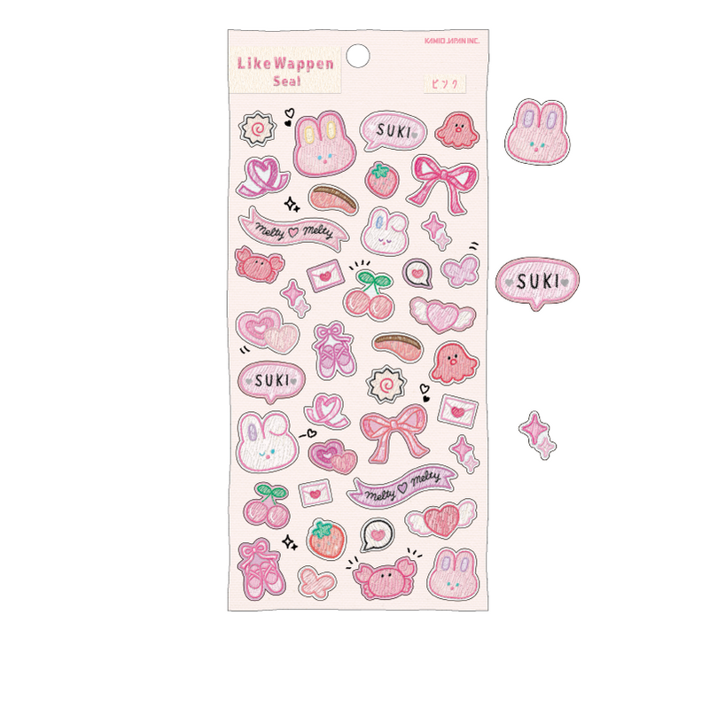 Kamio Like Wappen Silver Foil Sticker - Pink 221609