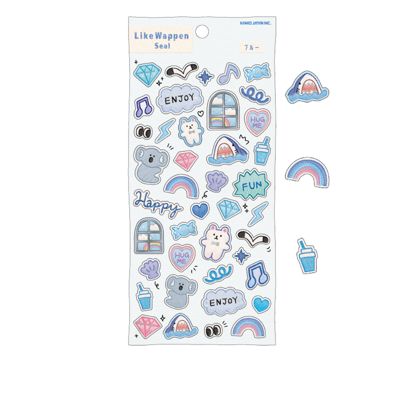 Kamio Like Wappen Silver Foil Sticker - Blue 221610