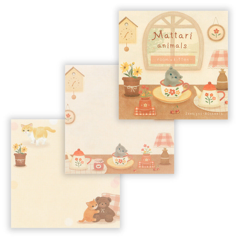 NB Mattari Animals Memo Pad - Room x Kitten 2312202