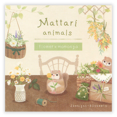 NB Mattari Animals Memo Pad - Flower x Momonga 2312203