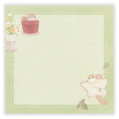 NB Mattari Animals Memo Pad - Flower x Momonga 2312203