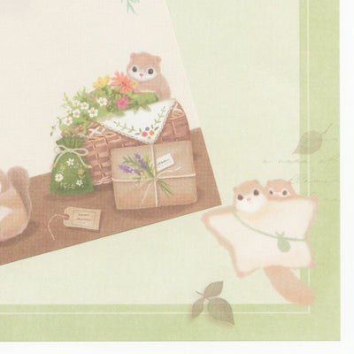 NB Mattari Animals Memo Pad - Flower x Momonga 2312203