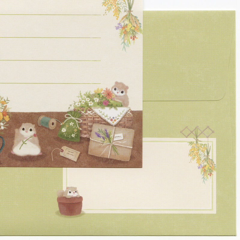 NB Mattari Animals Mini Letter Set - Flower x Momonga 2312303