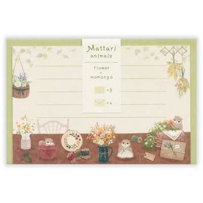 NB Mattari Animals Mini Letter Set - Flower x Momonga 2312303
