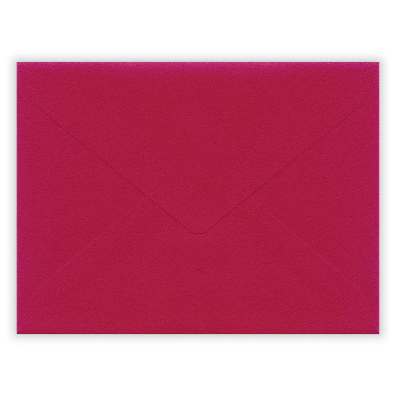 Fuchsia-colored envelope on a white background