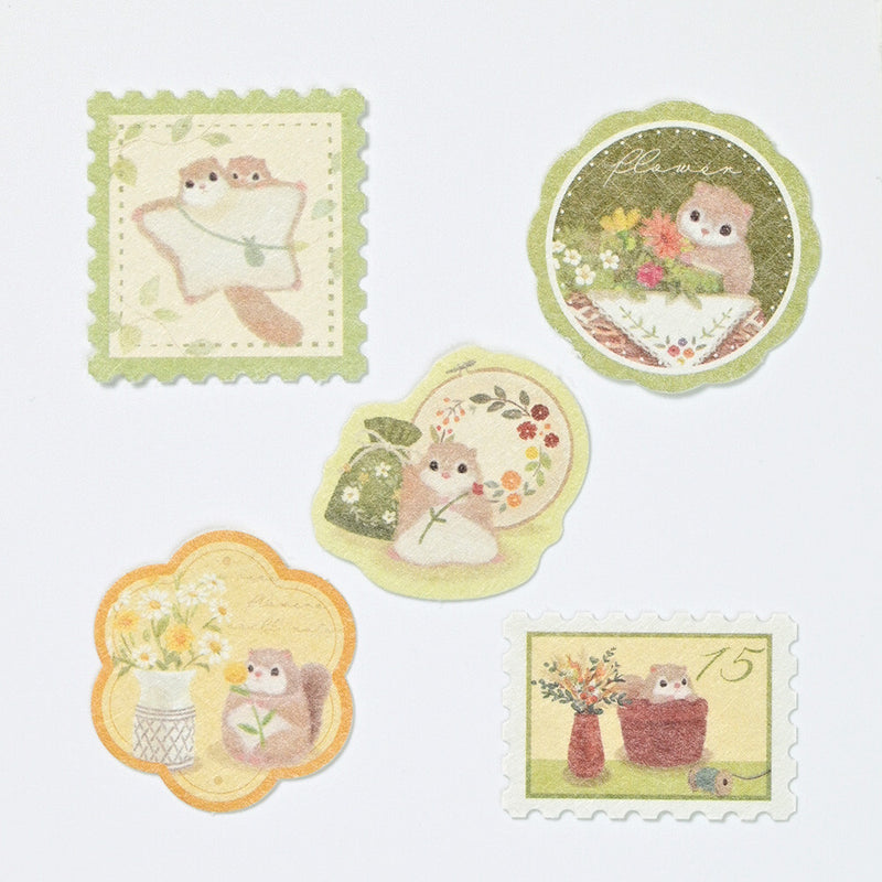 NB Mattari Animals Sticker Flakes - Flower x Momonga 2314103
